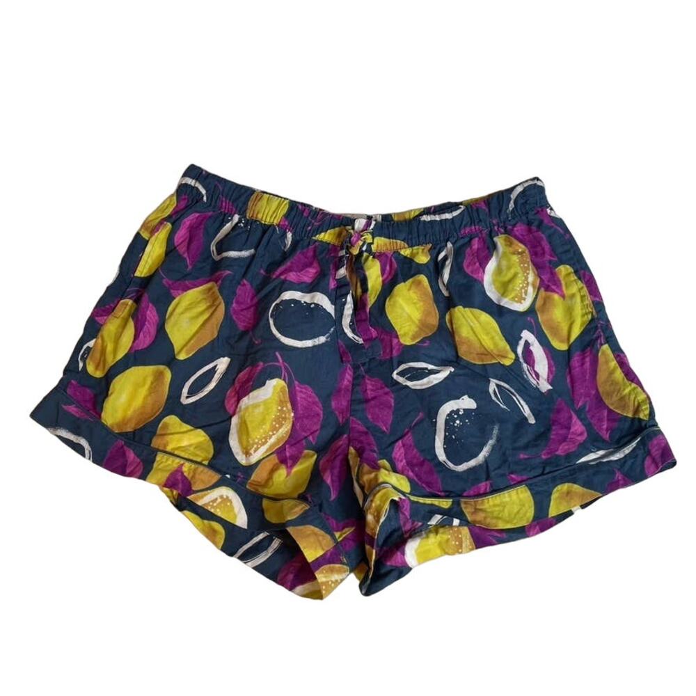PAUL‎ SMITH Large Elastic Waist Pull On Lemon Blue Purple Shorts